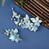 Original New Style Blue Hanfu Headdress: Ancient Classical Flower Hairpin Accessories