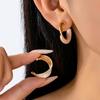 Elegant Spiral Twisted Hoop Earrings: Chic Light Luxury Personality Earrings for Women