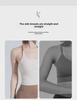 Women's Thin Strap Sports Bra with Chest Pad - Yoga and Fitness Vest Top