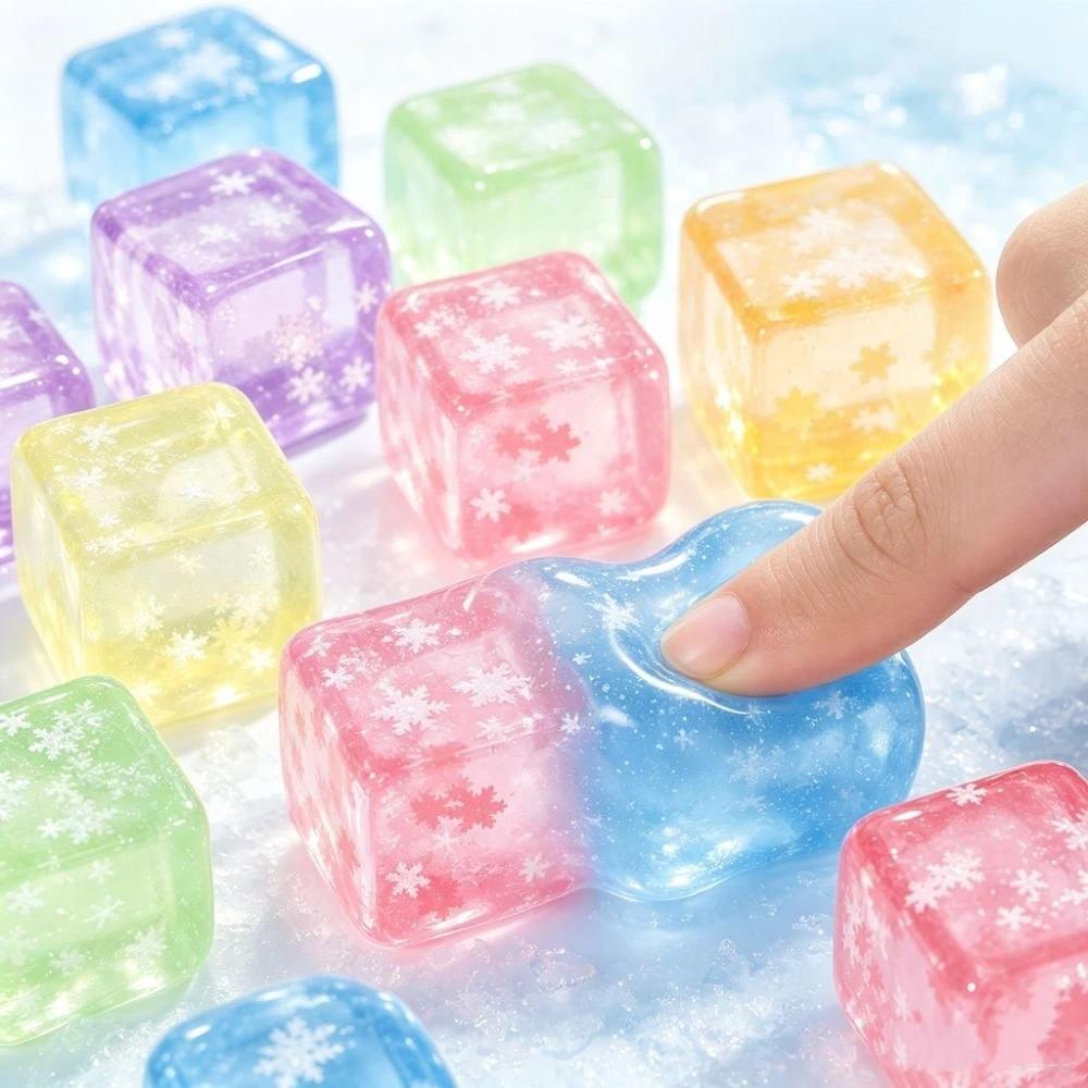 Slow Rebound Ice Cube Fidget Toy Slow Rising Sensory Fidget Toy Reduce Anxiety
