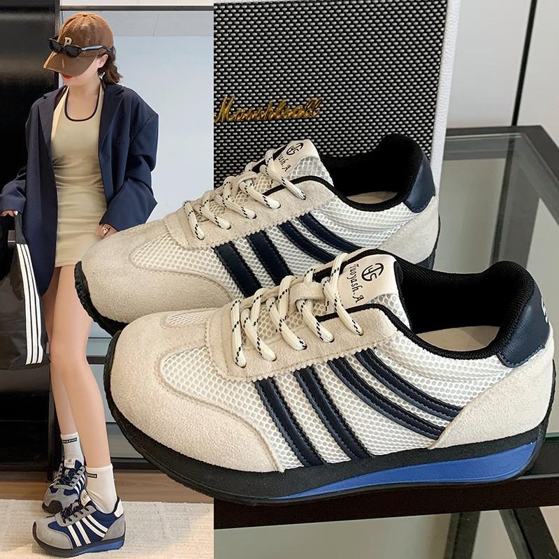 Mesh Breathable Thin German Training Shoes Single Shoes Women's Hollow Mesh Shoes Forrest Gump Shoes Casual Sports Shoes 2025 New Summer