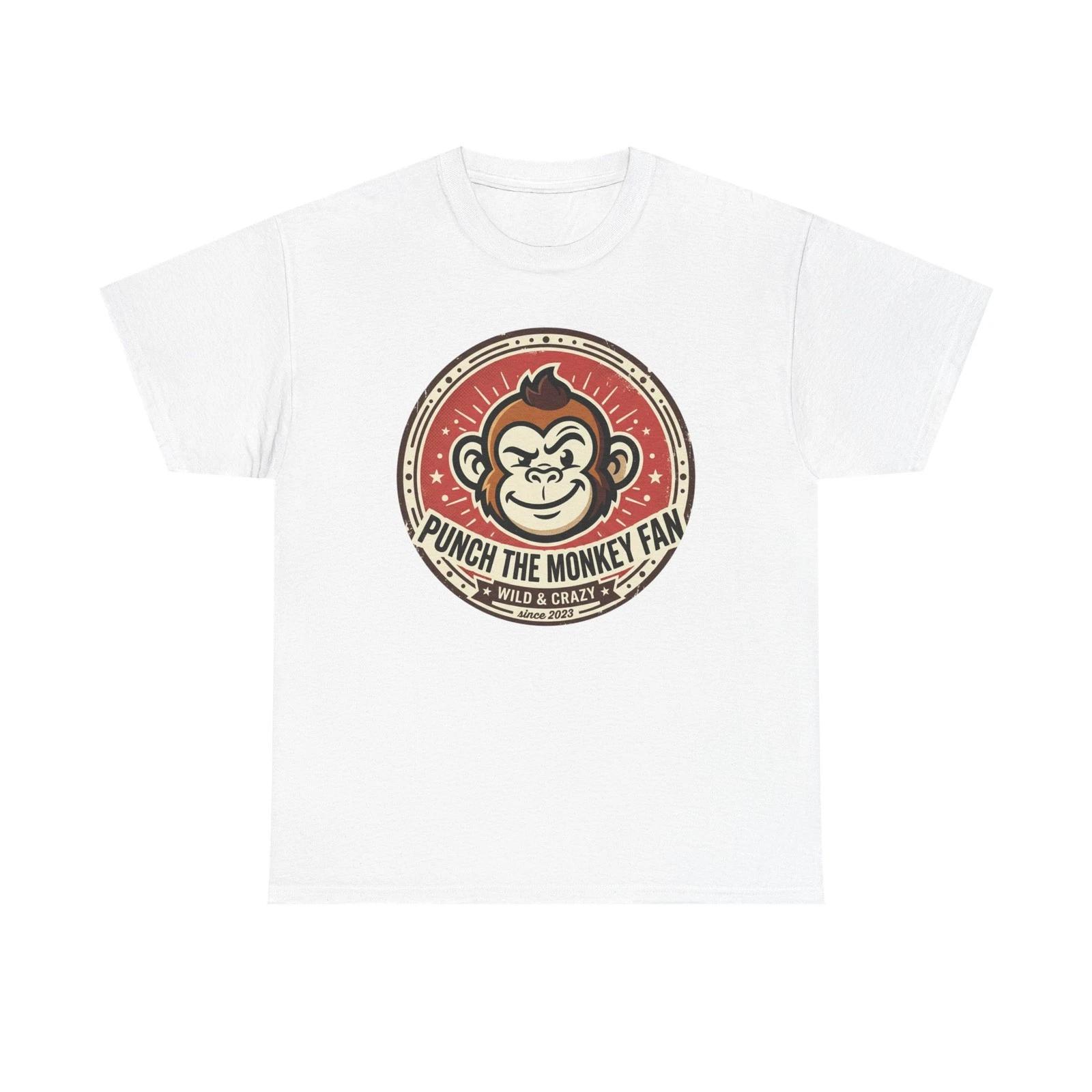 Punch the Monkey Fan Tee | Retro Monkey Logo, Vintage Badge S