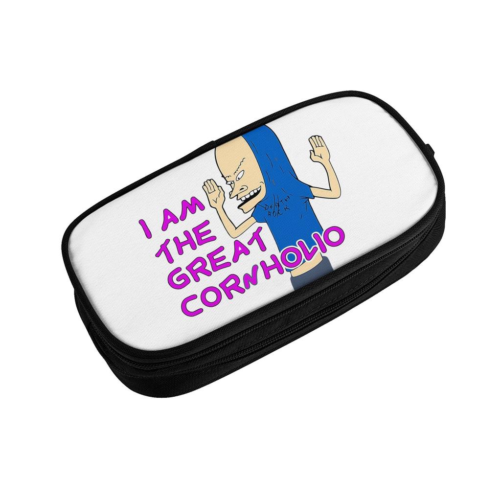 Cornholio Cornholioo Pencil Cases Fashion Beavis and Butthead Pen Holder Bag Girls Boys Large Students School Gift Pencilcases