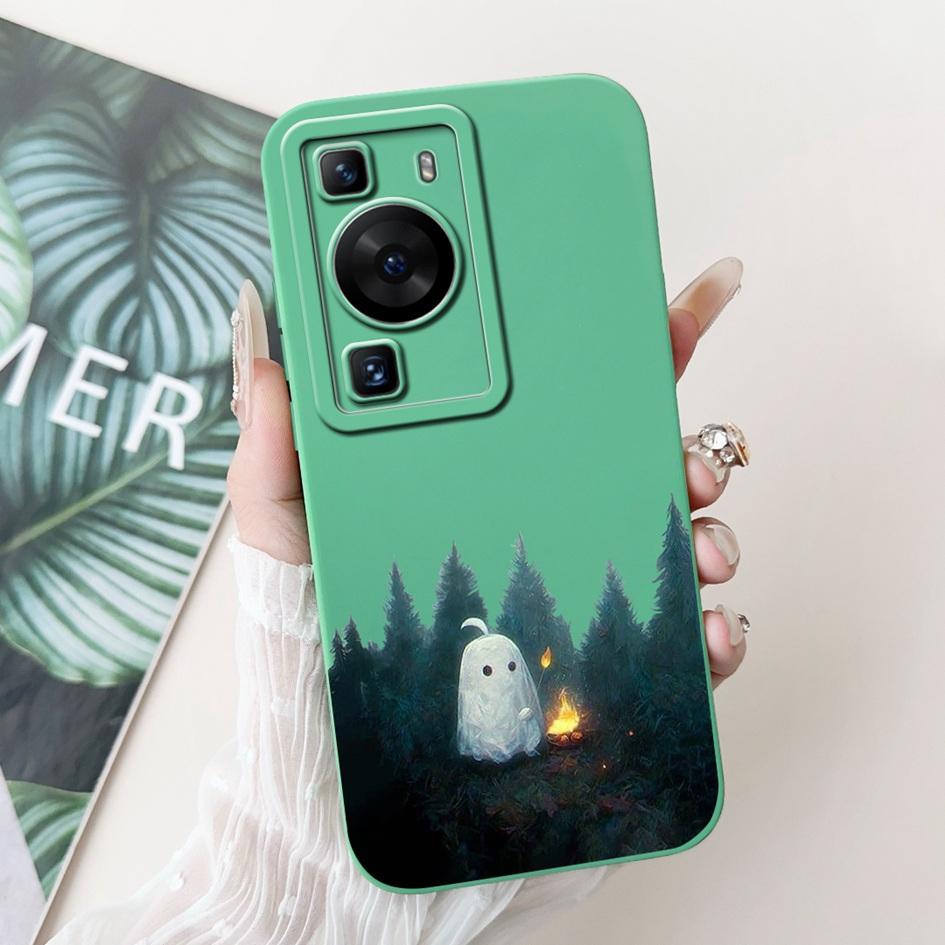 For Huawei P60 Pro Case MNA-LX9 Shockproof Cover Cute Cartoon Square Lens Protection Bumper For Huawei P60 Art P 60 P60Pro Funda