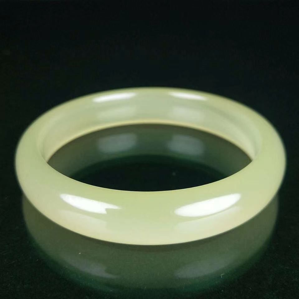 

15 мм натуральный афганский нефрит сине-белый нефритовый браслет модный изумрудный браслет для рук женский подарок 54MM