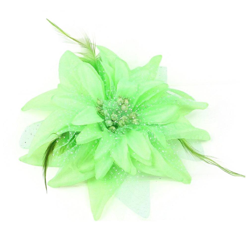 

Fashion Brooch Feathers Hair Clip Flower Feather Wrist Flower Corsage Beads Hairband for Wedding Hair Accessories