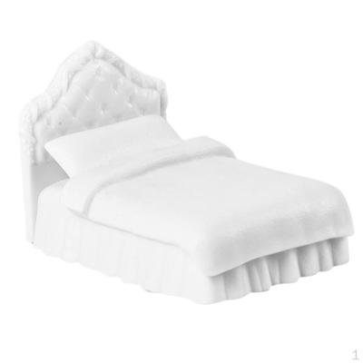 8 cm Miniatur-Einzelbett-Modellbausatz, Puppenhausmöbel