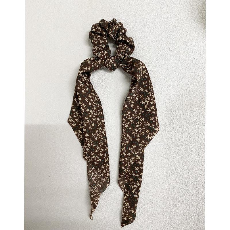 Fashion Leopard Print Bow Satin Long Ribbon Ponytail Scarf Hair Tie Scrunchies Women Girls Elastic Hair Bands Hair Accessories