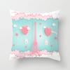 Valentine's Day Romantic Paris Tower Hot Air Balloon Pillow Case Home Sofa Cushion Pillow Case