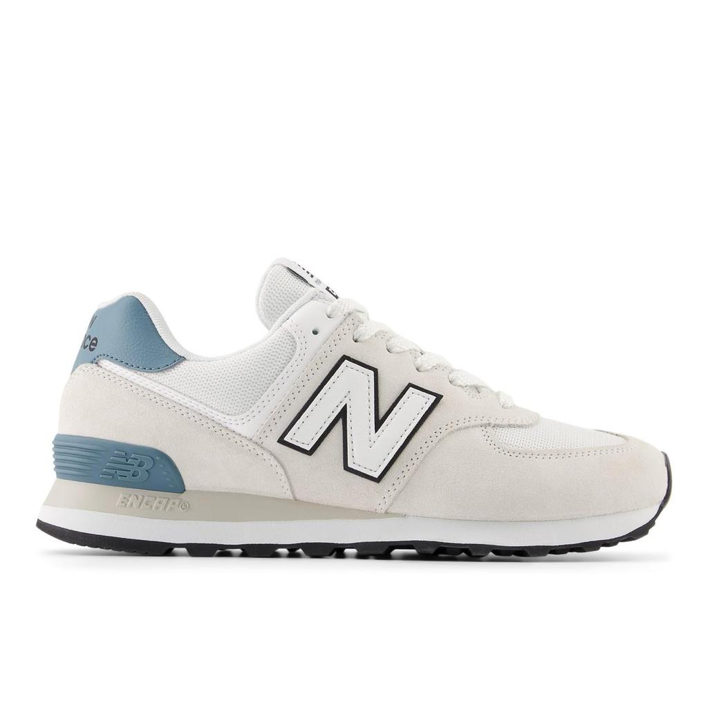 New Balance U57452Z Classic Unisex Sneakers 574 Suede Mesh Running Shoes Black/Grey Width D 25.5cm