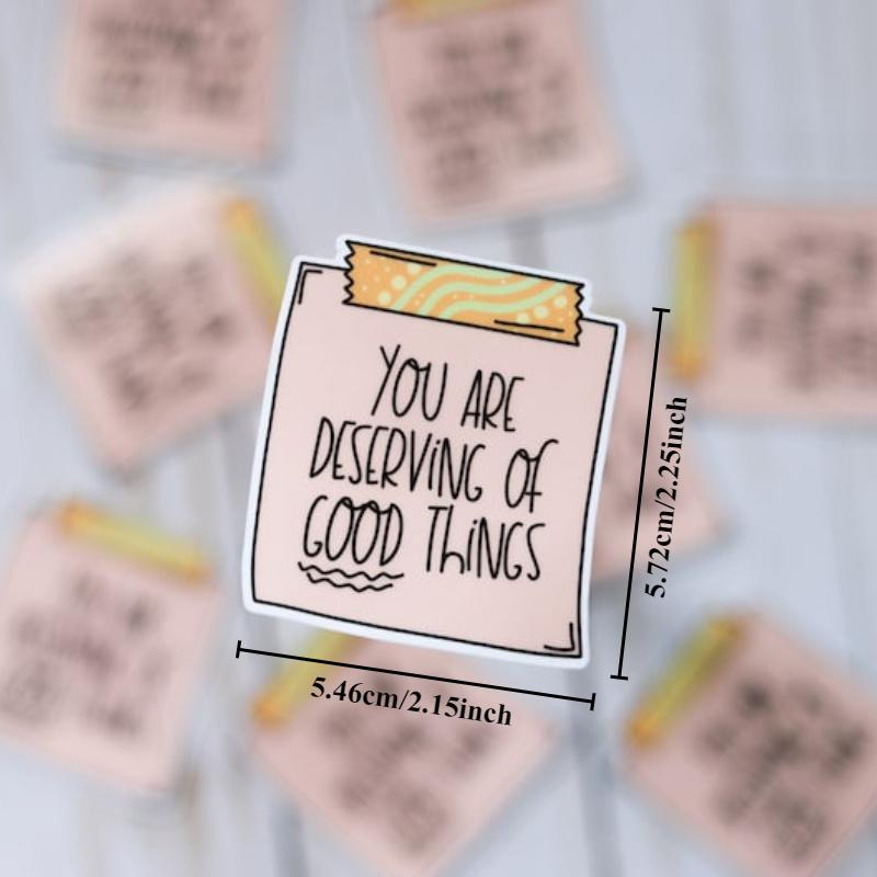 

Вы заслуживаете хороших вещей Наклейка-заметка | Наклейка-утверждение 5pc