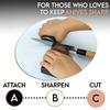 Professionell rullande knivslip - 4 justerbara vinklar 12/15/18/20° Diamantsten Träbas Köksslipverktyg