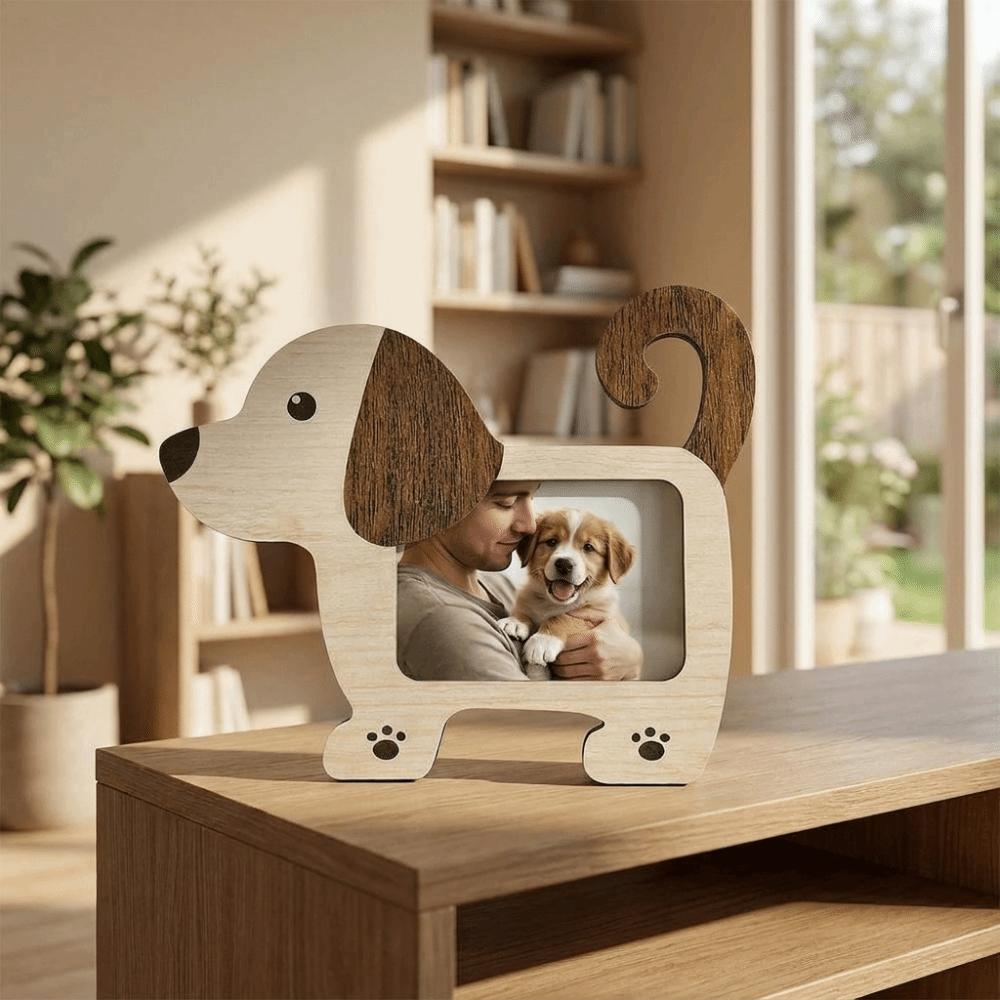Cartoon Wood Photo Frame Creative Photo Display Rack Photo Collection Frame Home Decoration