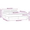 Box Spring Bed with Mattress & LED Dark Blue 180x200 Cm Velvet