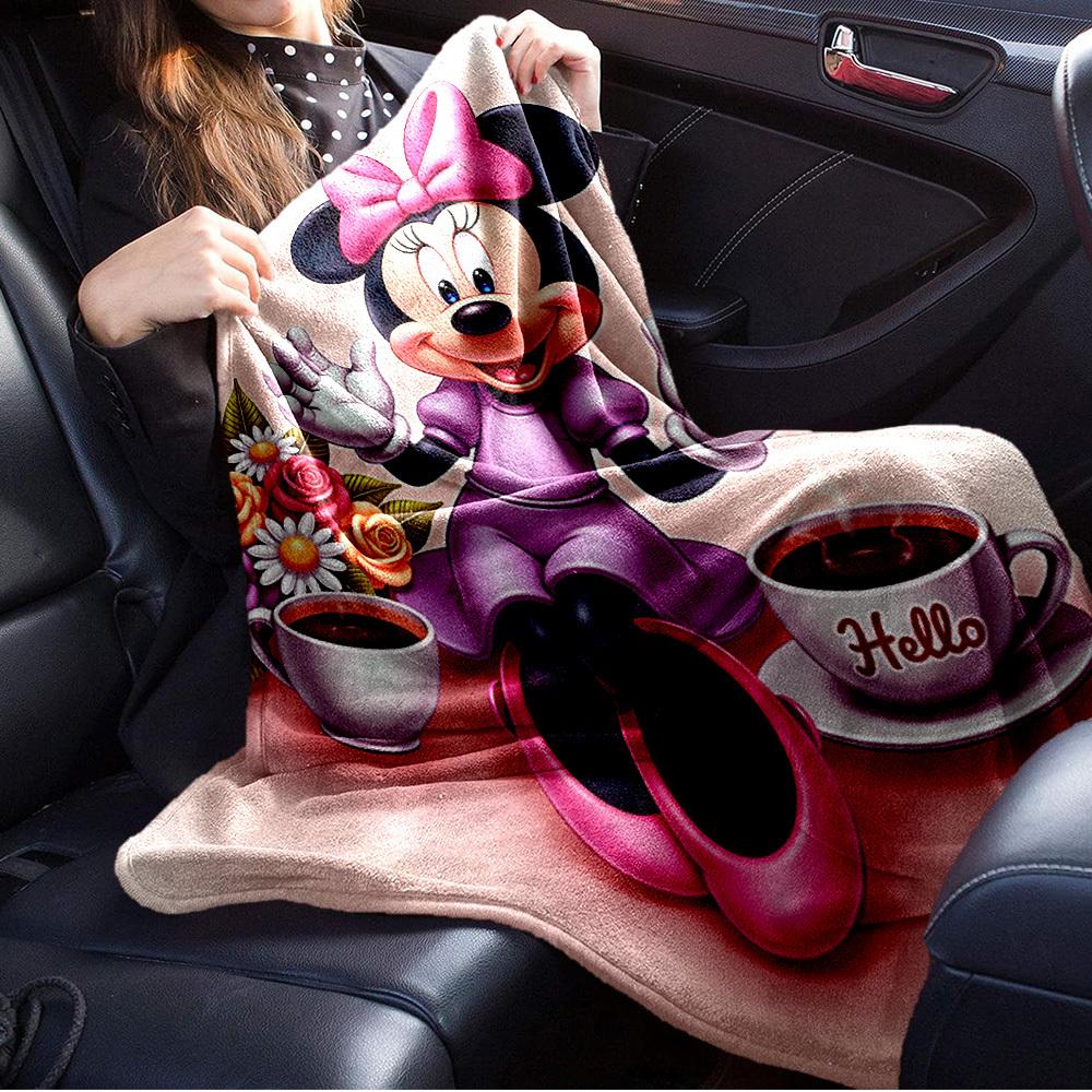 1pc Flannel Minnie Mouse Bedding Throw Blanket Sofa Coverlet Gift Home Decoration