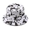 Bucket Hat Women Men Unisex Panda Printed Fisherman Cap Female Sunscreen Simple Retro Double Sided Black Casual New