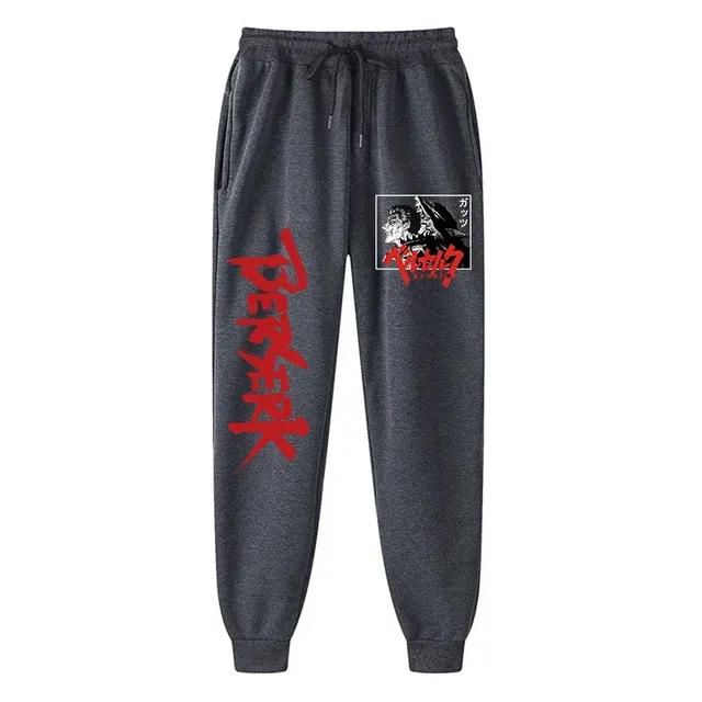 Anime Berserk Print Sweatpants for Men Athletic Joggers Trousers Spring Fall Casual Fleece Pants with Pockets Cosplay Costume