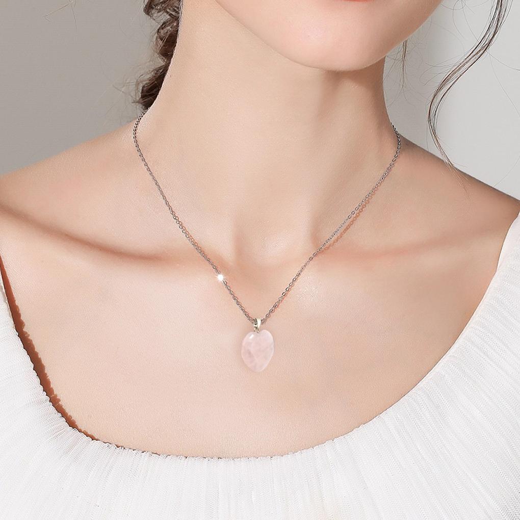 Love Pendant Necklace Drop-Shaped All-Match Crystal Charming Fashionable Necklaces Special Design Women Chain Decoration