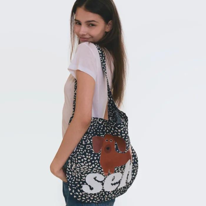 My Puppy Leopard Easy Bag (Navy)