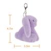 Apricot Lamb Purple Bunny Cute Soft Keychain Plush Perfect for Boys and Fits Kids Backpacks and 11cm Toy, Girls, Purses,
