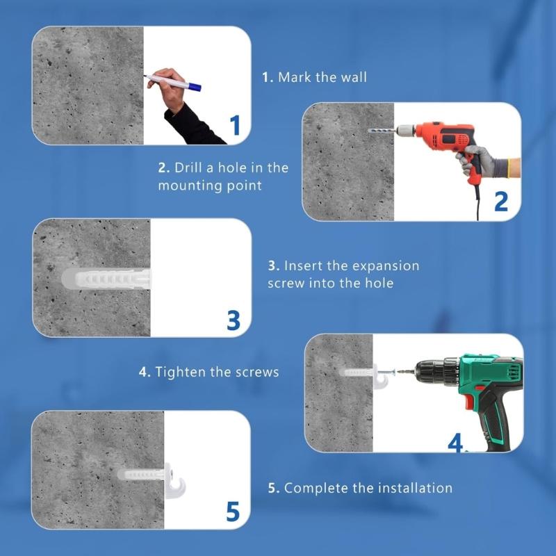 Complete Shelf Clip Set with Metal Screws & Anchors Fastener Clip Pack of 20 for Strong Wall Fixing & Shelf Support