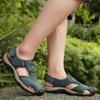 Summer Men Sandal Leather Mens Casual Shoes Outdoor Men Leather Sandals for Men Beach Shoes Roman Shoes Plus Size 38-48
