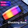 Mini Wireless Bluetooth-compatible Speaker with Colorful LED Light Support USB Disk TF Card Waterproof Portable Loudspeaker Box