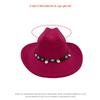 Roll Up Brim Cowboy Hat Wide Brim Wide Brim Hat Cool Cropped Jazz Hat  for Women & Men