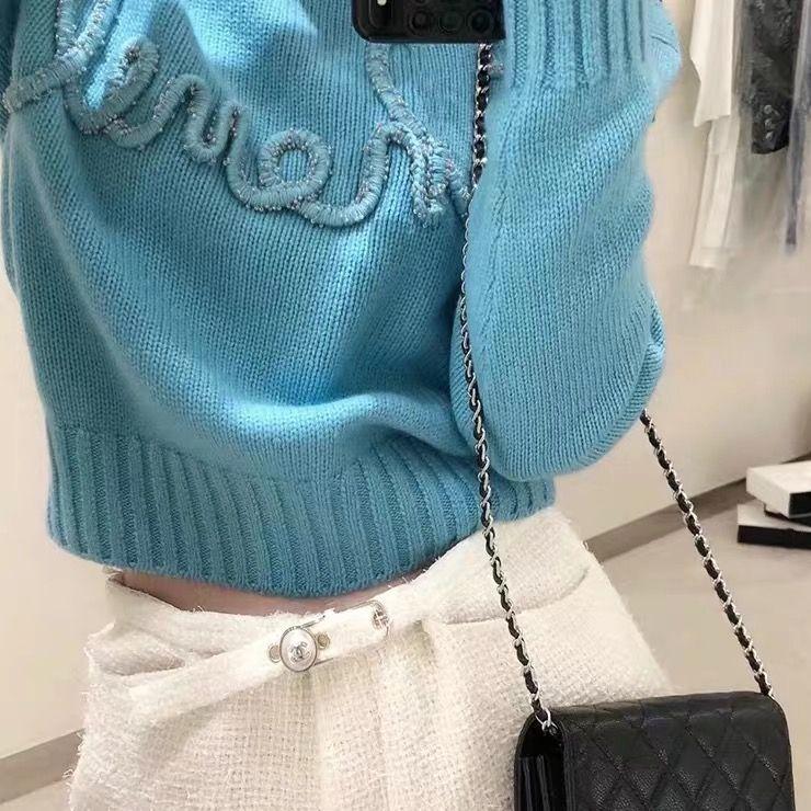 Solid Blue Autumn Sweatershirt O Neck Pullover Holiday Casual Sweater Shirt for Long Sleeves Loose Fit Hot Autumn Top