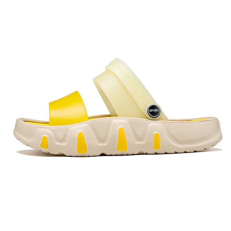 Women Yellow Summer Sandals Rubber Jelly Shoes Non Slip Comfort Men Slipper And Sandal Hot Sale Beach Shoes Indoor Slides