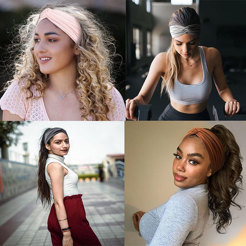 Bandeau Croisé de Sport pour Femme pour Maquillage, Yoga et Lavage du Visage