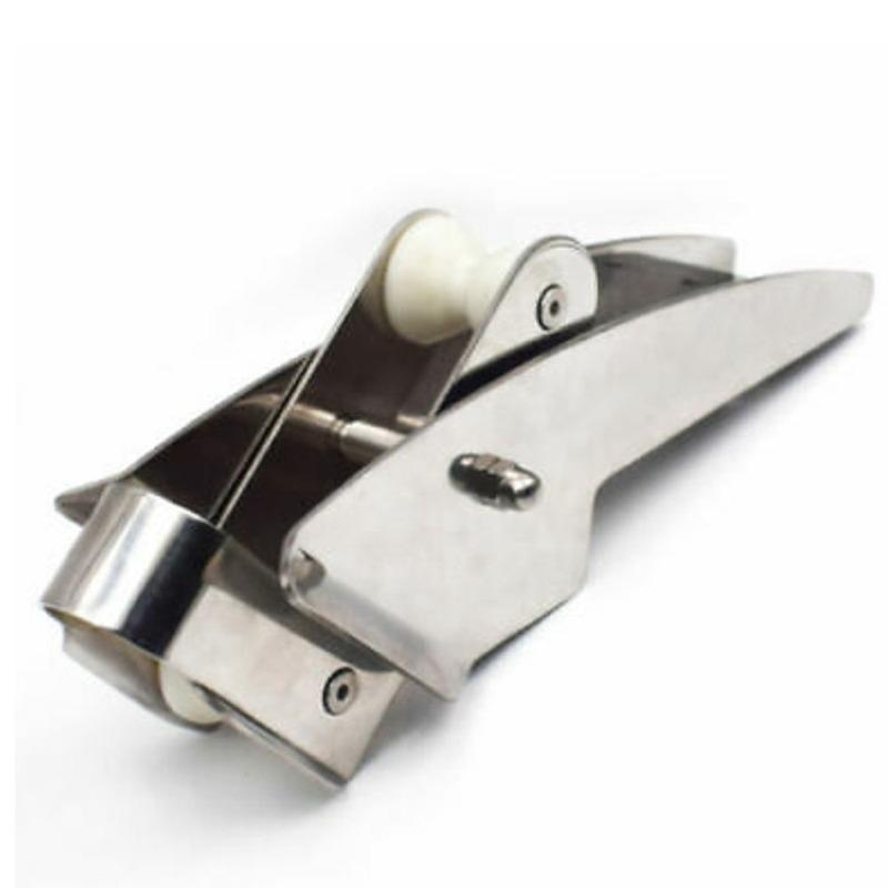 Boat Stainless Steel 420mm Anchor Bracket Nylon Bow Roller Hinged Launching Electro-Polished Anchor Locking Control Accessories