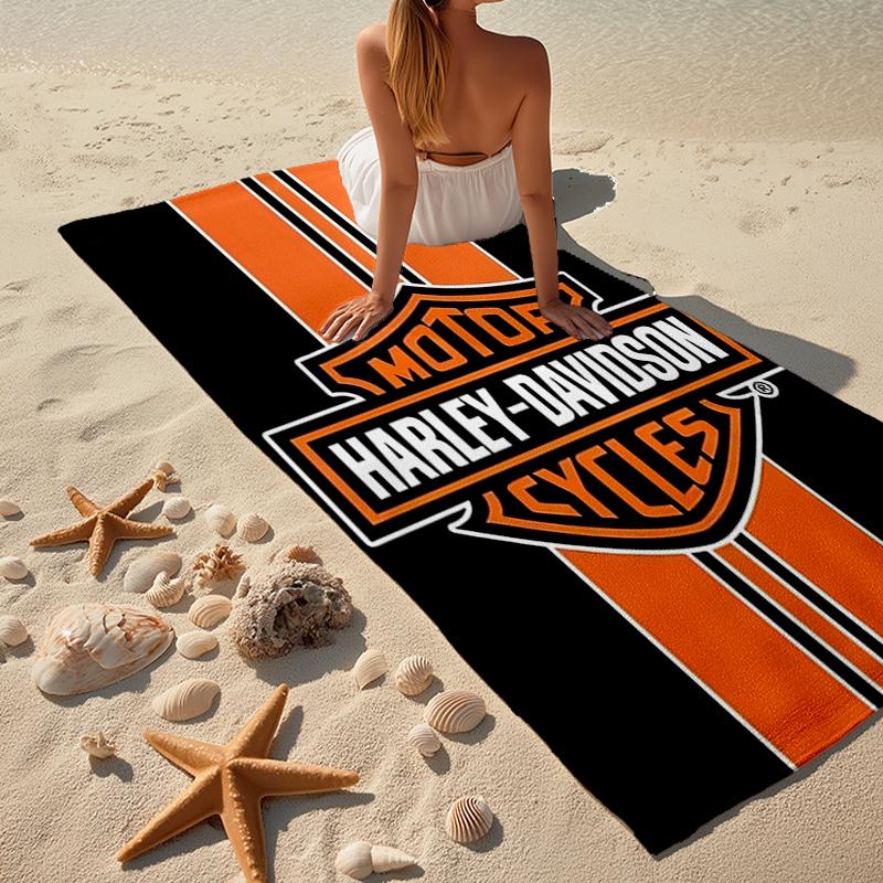 Vintage Motorcycle Fashion Beach Towel: Ideal for Summer Adventures Soft, absorbent and quick drying suitable for swimming and bathing