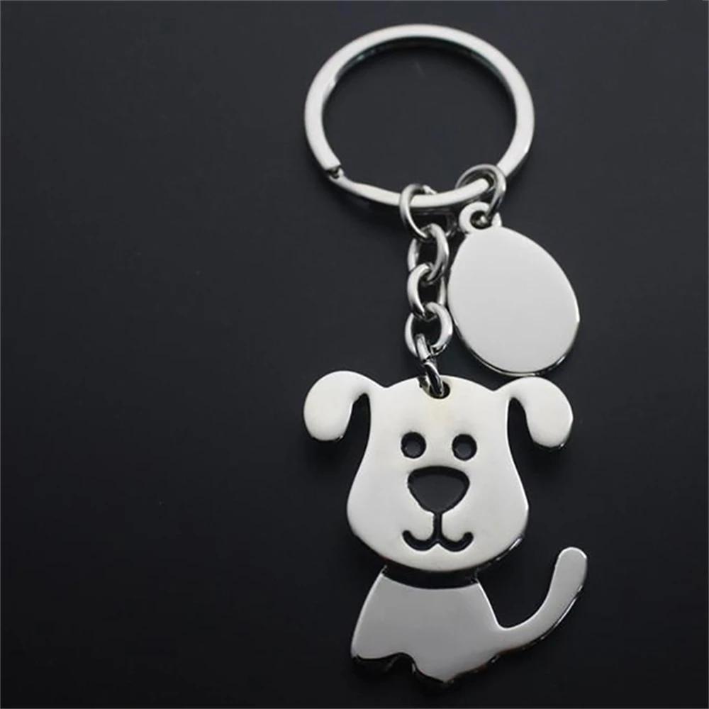 Fashion Alloy French Bulldog Pug Dog Keychain Cute Pet Dog Keyring Bag Handbag Charm Accessories For Women Animal Lovers Gifts