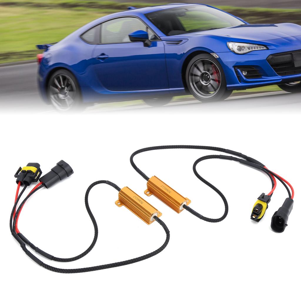 2PCS Load Resistor Adapter 50W 6 Ohm H11 880 881 LED Metal for Turn Signals Fog Light