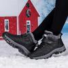 Fashion Women's Winter Cotton Shoes Soft and Warm Korean Edition Casual Men's High Top Snow Boots with Velvet Anti Slip Elderly Shoes