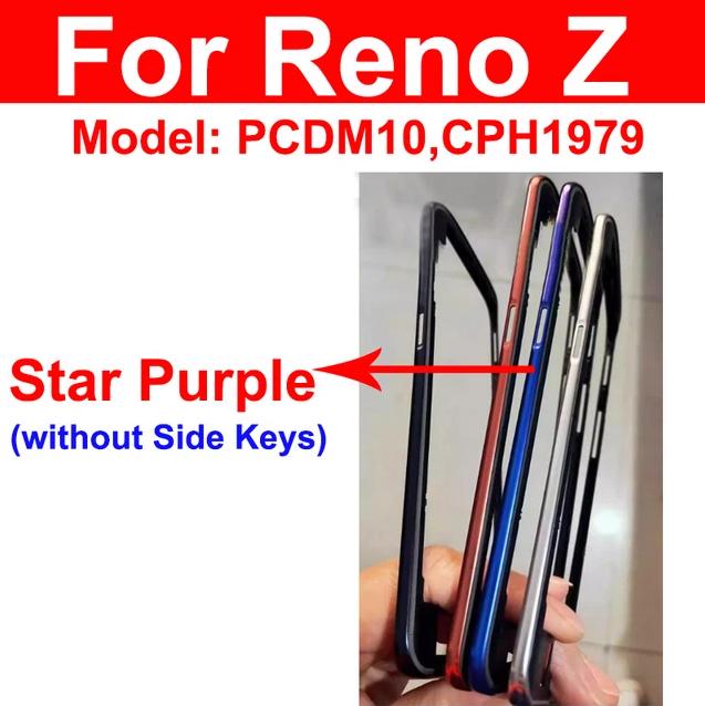 

Для OPPO Reno Z CPH1979 Средний корпус Передняя рамка ЖК-дисплея Средний держатель крышки Передняя рамка ЖК-дисплея Детали рамки Middle Cover-Purple