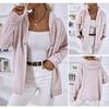 Hooded Drawstring Zipper Knit Sweater Women's Cardigan Coat