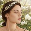 Nova Tiara Cor Dourada Retrô Folha Coroa Adorno de Cabeça Deusa Grega Joia de Cabeça Acessórios de Cabelo para Noiva Casamento