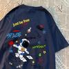 Space Astronaut Just Be Free Print Tshirts Men Women Fashion Casual Tops Hip Hop Oversize T-Shirts Casual Summer Short Sleeve