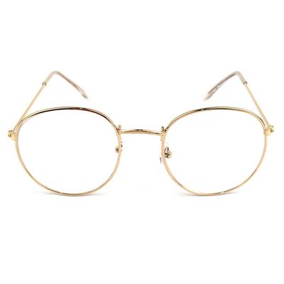 Vintage Runde Brille Metallrahmen Brille Retro Brille Klare Gläser Brillen