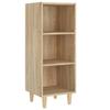 812378 vidaXL Buffet Sonoma Oak 34.5x32.5x90 Cm Engineered Wood