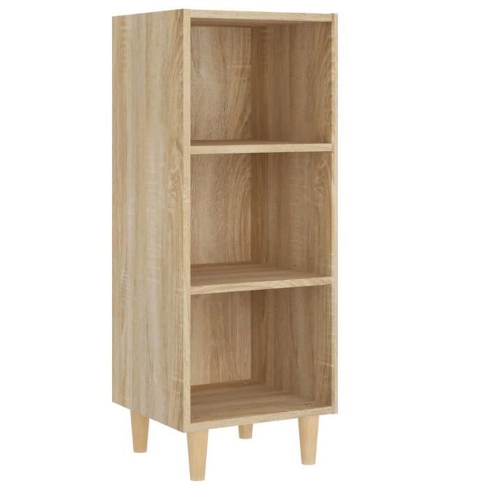 812378 vidaXL Buffet Sonoma Oak 34.5x32.5x90 Cm Engineered Wood
