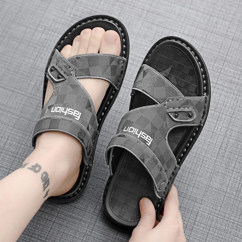 Fashion Fashion Sandals Men Summer Comfortable Adult Mens Casual Slippers Beach Shoes For Men Non Slip Open Toe Sandals Male
