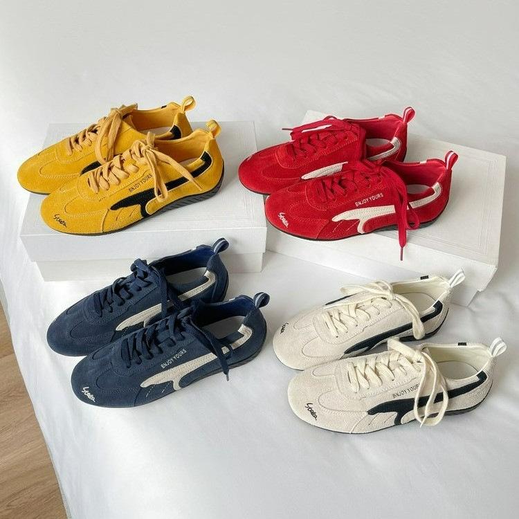 [Fanfna] Scarpe da ginnastica tedesche retrò da donna autunno 2025 nuovo abbinamento di colori allacciatura sportiva da corsa casual scarpe Forrest Gump tendenza