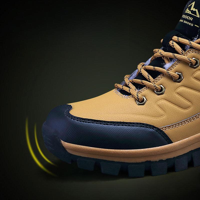 New Winter Men's Boots Fur Warm Snow Boots Men Winter Boots Work Shoes Men waterproof Ankle Boots Outdoor Men's Sneakers Footwear