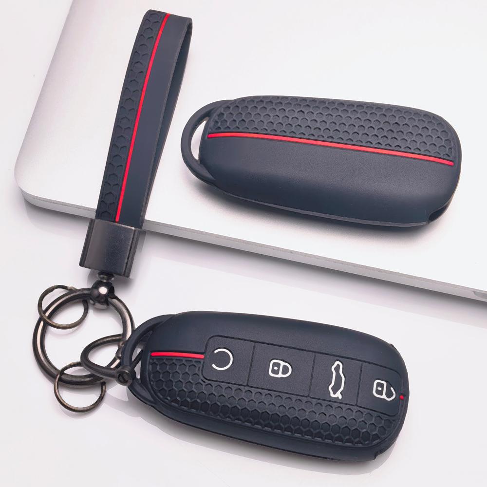 Smart Remote Key Shell Protector for Chery Tiggo 7 Pro Arrizo 8 OMODA 5 Jetour with Keychain Honeycomb Texture Shockproof Remote Key Case Protector