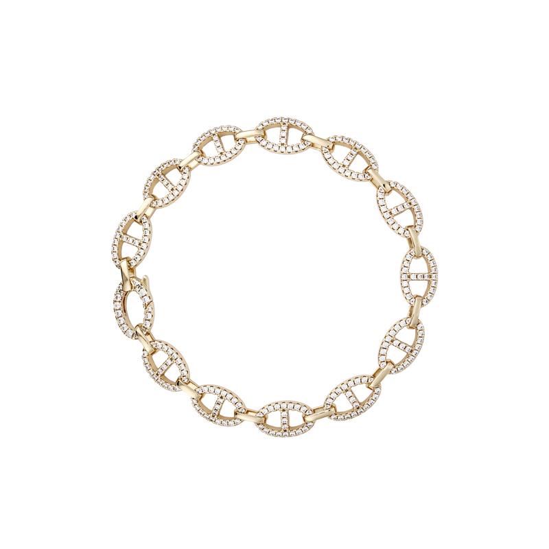 APM Monaco Bracelet Maille Marine personalized pig nose shape design 18K gold-plated bracelet, same style for men and women, couple style YB4573OX
