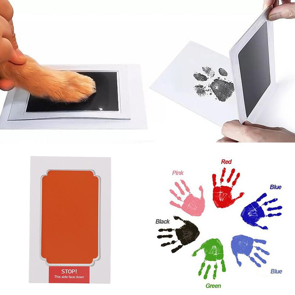 Baby Handprint Footprint Inkpad 5x7Inch Inkless Print Large Ink Pad For Newborn Infant Baby Feet Hand Pet Claws Printing