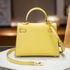 2025 New Genuine Leather Women's Bag EP Palm Pattern 19+22+25 Leather Kai Li+Fashion Handheld Single Shoulder Crossbody Bag